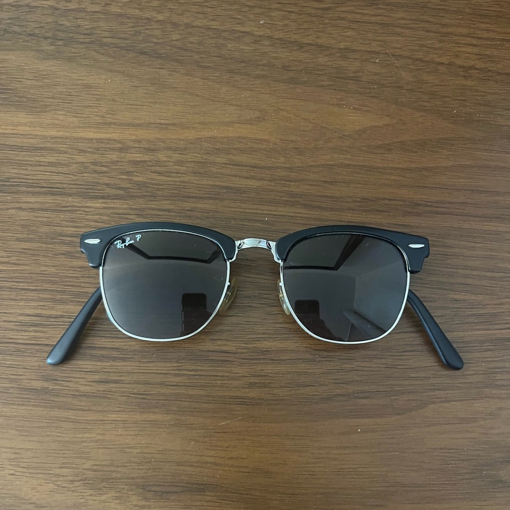 Rayban polarized foldable club master sunglasses